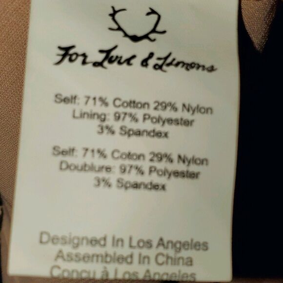 For Love & Lemons Womens Stars Lace Mini Dress Black Latte XS Back Zip NWT - Picture 9 of 9